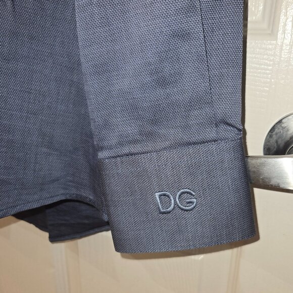 Dolce & Gabbana Gold Cotton Button-Up Dress Shirt with Logo - Picture 3 of 7